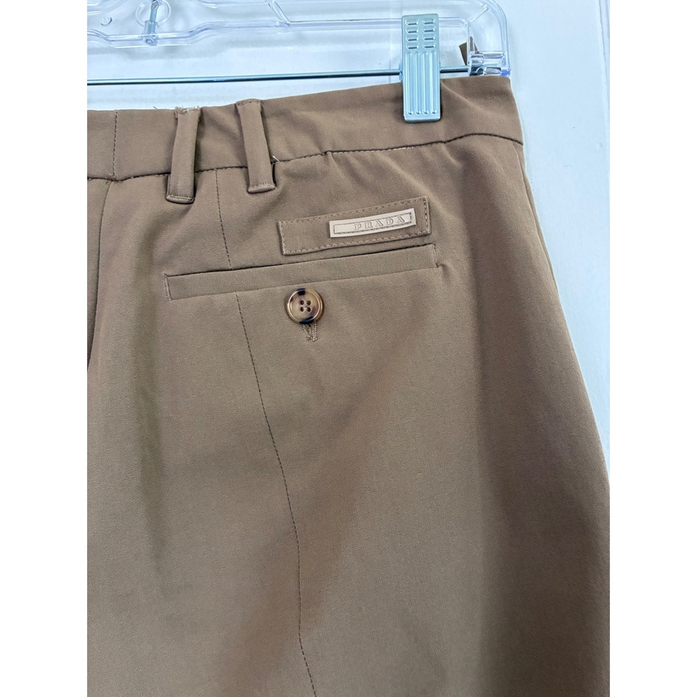 Prada Brown Slim Fit Equestrian Trousers Ankle Zip Pants Womens Size 40 IT 4 US - Picture 4 of 12